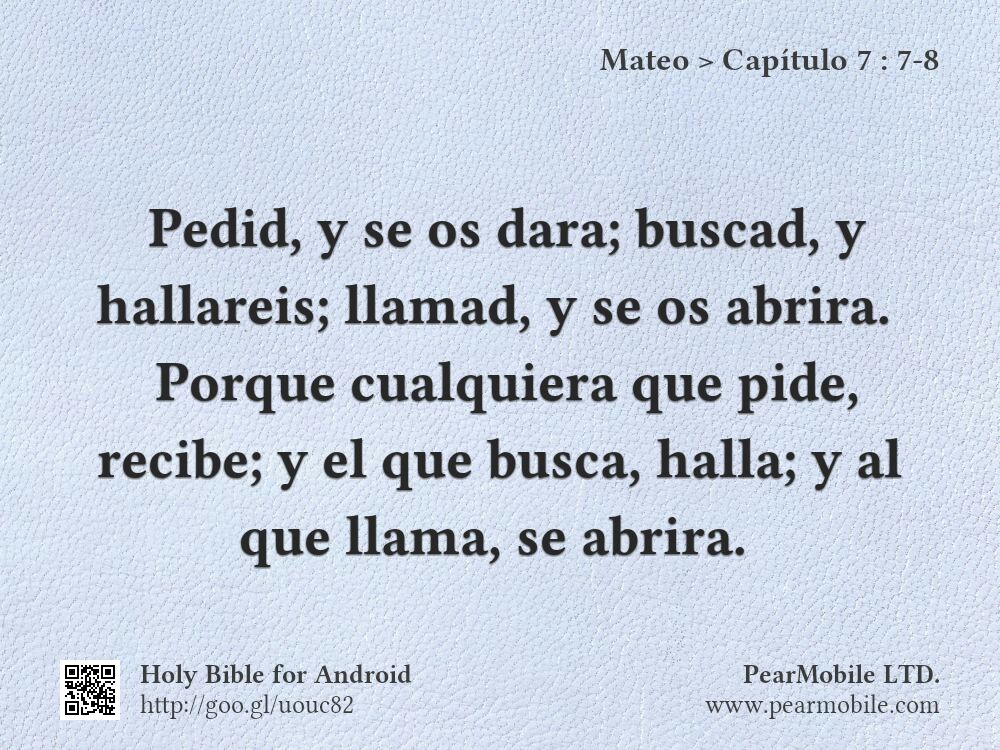 Mateo, Capítulo 7:7-8